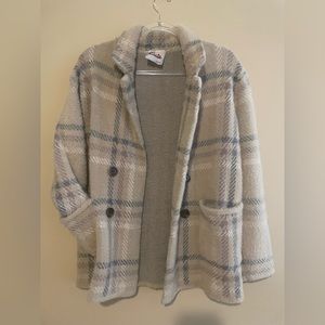 Cozy Tan fuzzy cardigan sweater in S/M